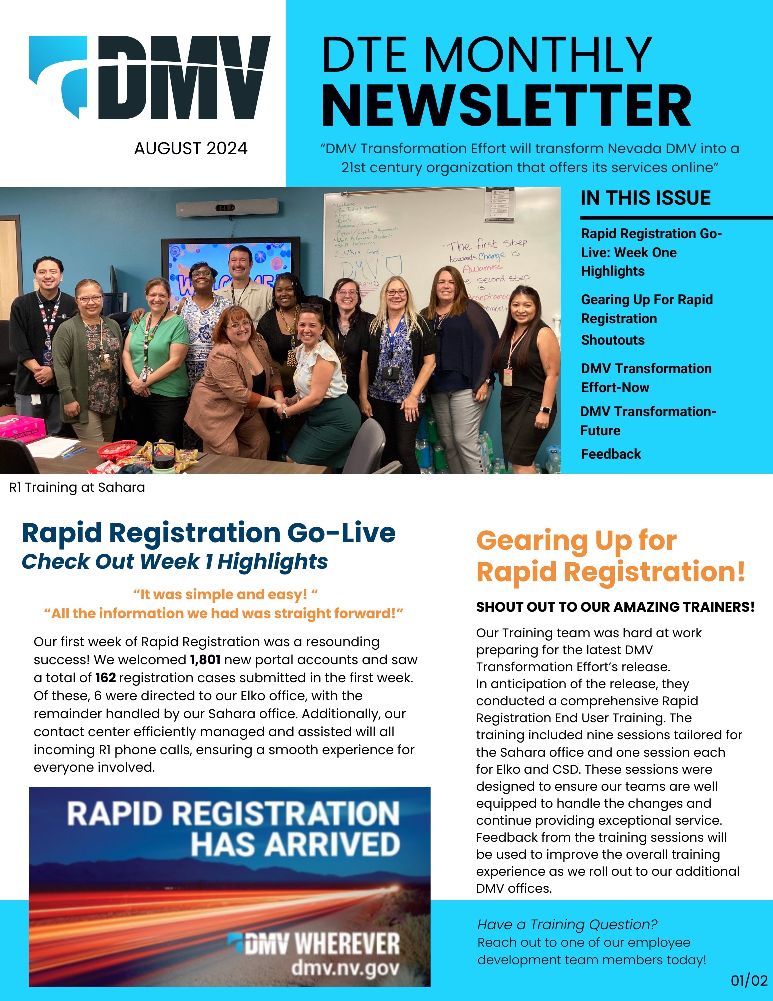 August 2024 Newsletter Page 1
