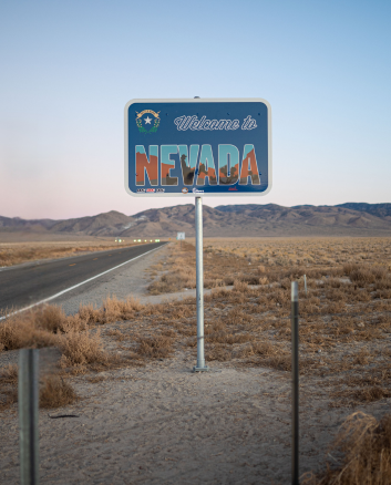 Welcome to Nevada Road Sign