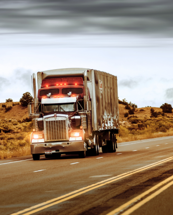 Orange Commercial Truck