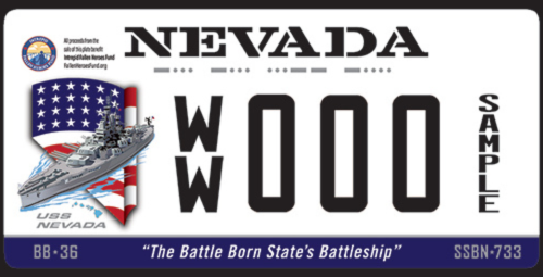 Battleship Nevada plate