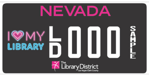 Clark County Las Vegas Library plate