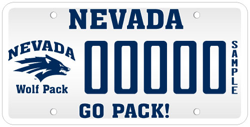 University Nevad Reno plate