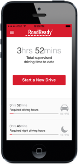 Mobile Smartphone displaying Road Ready app