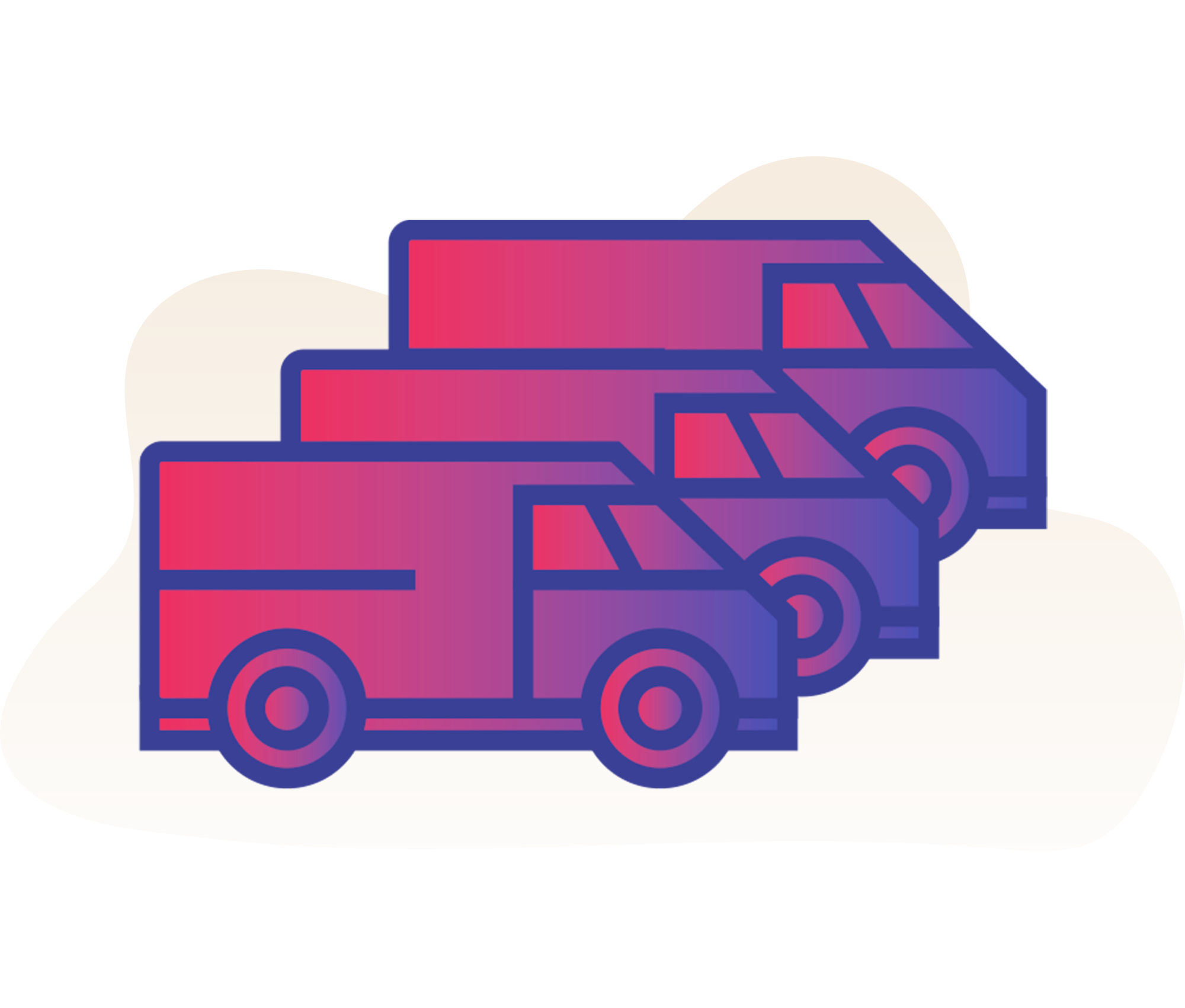 fleet of commercial van