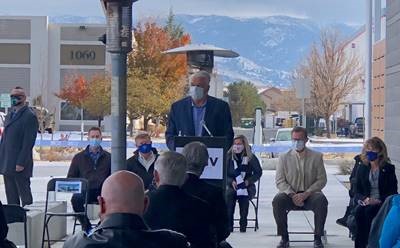 Governor Steve Sisolak speaks