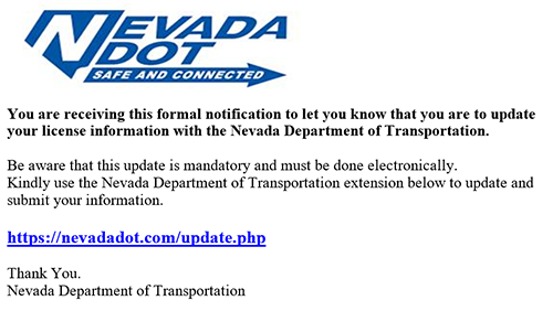 Screenshot of text message